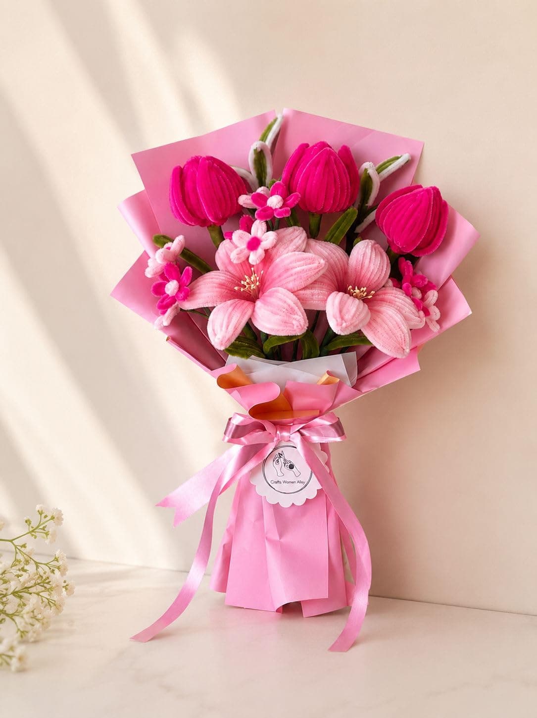 Classic Pink Bouquet (5 Blooms)